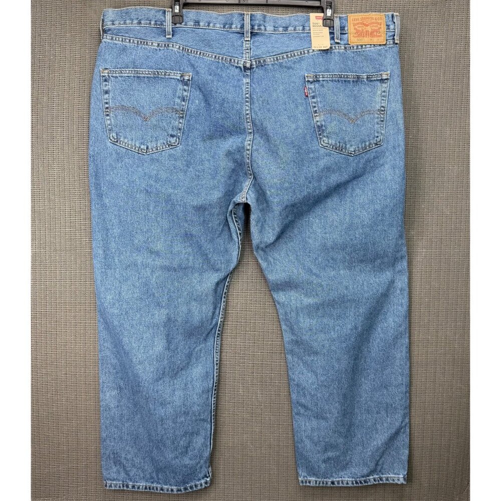 Levis 505 Mens Size 52x29 Blue Regular Fit Straight Leg Denim Jeans